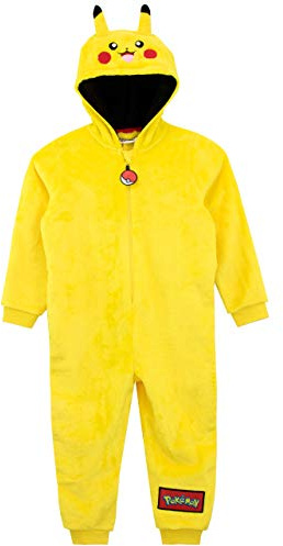 Pokemon Onesie | Pojkar Pikachu kostym | sovoverall barn, GUL, 152
