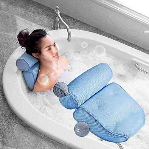 HAIBI Badewannenkissen, Badezimmer Badewanne Schaum Rücken Kissen Badezimmer Spa Saugkissen Kopf Rest