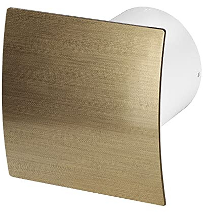 Prostko LTD Bathroom Extractor Fan - 100mm - with Brushed Gold Front Panel Ventilator - Air Vent