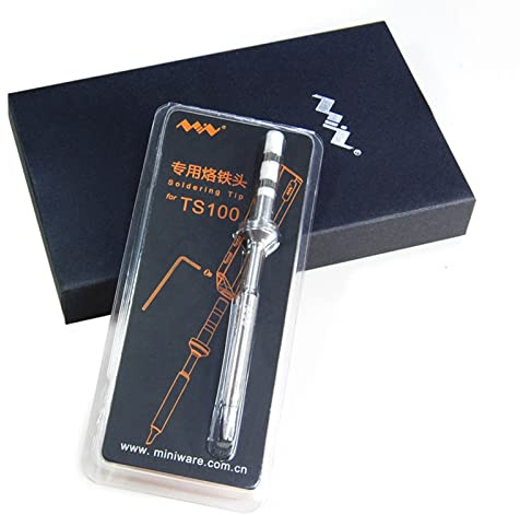 MINIWARE TS-C4 Original Digit Soldering Iron C4 Tips for TS100 TS101 Portable Digit 100°C to 400°C 65W Soldering Iron Welding Machine Kit Replacement