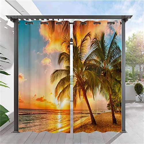 SK Studio 2 Pezzi Tende da Esterno Tende Termiche Isolanti Tende Oscuranti per Interni con Anelli Tende da Sole per Gazebo Stile 1, 150x166cm