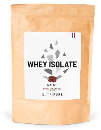 Nutripure | Whey Isolate Native | 77% Protéines, 19% BCAA, 39% EAA | Lait Français | Développement Musculaire | Prise de Masse & Sèche | Filtration à Froid | Goût Chocolat | 750 g | Made in France