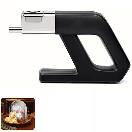 SONLED Pistolet à Fumer, fumoir à Cocktail Portable avec copeaux de Bois, infuseur de Pistolet de Cuisine Alimentaire Portable pour sous Vide, Viande, Saumon, Boissons à Cocktails, Fromage, Barbecue