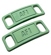 Air Force One AF1 - Etiquetas de encaje personalizadas con hebilla, 1 par, varios colores, verde pastel, Talla única