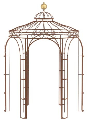 ELEO Pavillon Siena, rostoptik, 2x2m, mit Dekorkugel