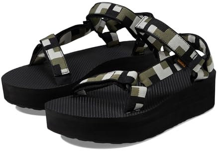 Teva Dam W Flatform Universal Sandal, Retro former svart, 40 EU