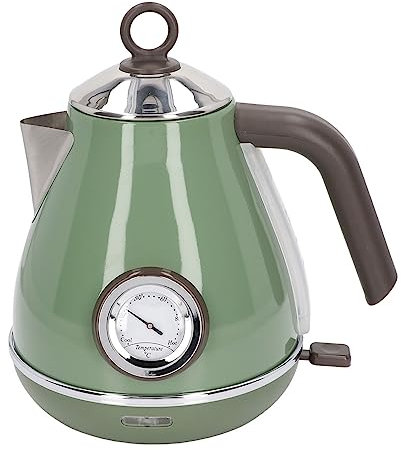 Bollitore Elettrico da 1,7 Litri, Bollitore per tè a Ebollizione Rapida con Ampio Indicatore di Temperatura, Bollitore Elettrico in Acciaio Inossidabile con Vernice retrò,