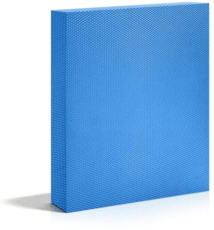 Corsiampoo Exercise Balance Pad - 15.6x13 Non-Slip Stability Trainer Pad, 2 Inch Thick Foam Exercise Pad for Physical Therapy, Yoga, Core Training & Stability Training (Blue)