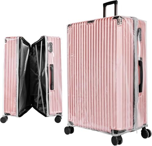 Yotako 20 Zoll Kofferhülle Kofferschutzhülle Mit Reißverschluss, Kofferschutz Koffer PVC wasserdichte, Schutzhülle Kofferüberzug Transparente, Suitcase Luggage Cover Upgraded Zippered (20 Zoll)