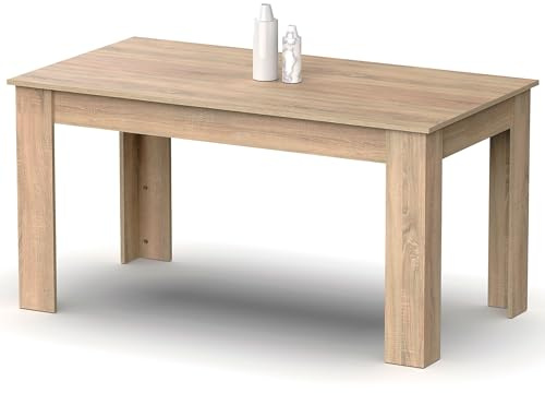 briebe Esstisch aus Holz, Wohnzimmer oder Küche für 4-6 Personen, 77 x 140 x 80 cm (H x B x T), modernes Design, Opal (Eiche Cambrian)