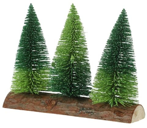 IMIKEYA Mini Weihnachtsbaum Tischdeko 3 Doppelte Schreibtischdekorationen für Weihnachten