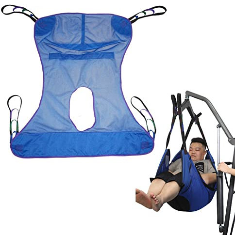 Ganzkörper-Patientenlifting-Schlinge Universelle Ganzkörper-Netz-Lift-Schlinge mit Toilettenöffnung, Transfer-Schlinge für Patienten mit Dusche und Badewanne, Toiletten-Schlinge, Lift-Schlinge für ä