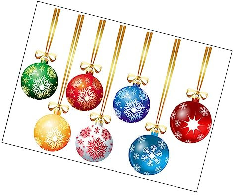 MAGICLULU 1 Set Weihnachtsaufkleber Bunte Aufkleber für Tür Fenster Glas Selbstklebender Aufkleber Leicht Abziehbar für Heimdekoration