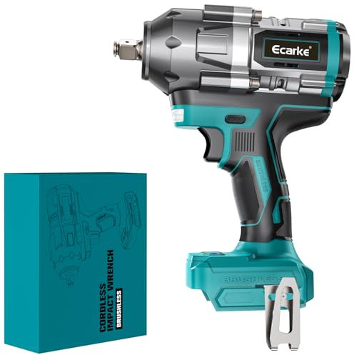 Ecarke 1300Nm Akku Schlagschrauber Kompatibel mit Ma kita 18V Lithium, 1/2 Zoll Bürstenloser Schlagschrauber mit LED-Licht für Autoreifen, Gerüstbau und Automobilmontage (Ohne Akku & Ladegerät)