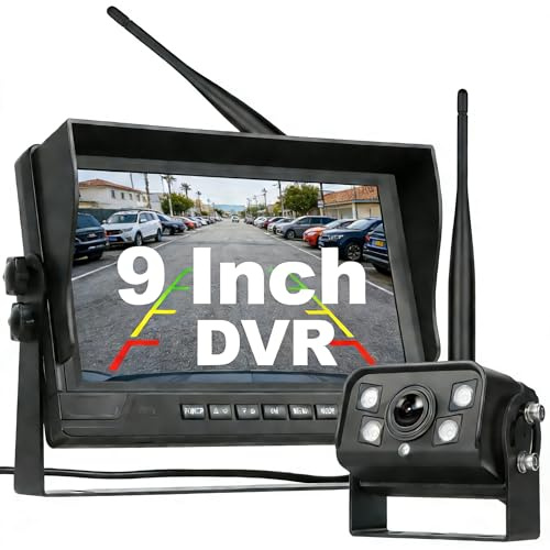 Fuluku 9''HD Monitor Rückfahrkamera Set wasserdicht Nachtsicht