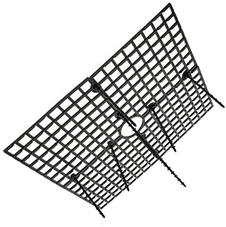 VINTORKY 3pcs Cuttable Flower Pot Mesh Soil Protector Cover for Cats and Dogs, Medium Black Square Plant Pot Guard for Indoor and Outdoor Garden, Child Safety Anti-tip Bonsai Protector