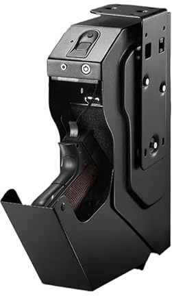 CQJJXKYC Casseforti Cassaforte a Mobile Dispositivo di Sicurezza Montato Cassetta Sicurezza Nascosta Cassaforte per Armi Biometrica con Serratura per Impronte Digitali Facile da Installare