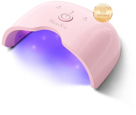 MelodySusie Mini UV Lampe für Gelnägel, P-ART06G Akku-Nageltrockner | Tragbar und Kompaktes Design, Intelligenter Sensor, 45S/75S Timer, Ideal für Nageldesign, Nagelstudio, Maniküre