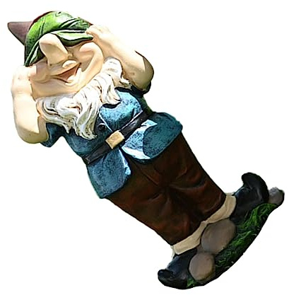 TOYANDONA Estatua de Jardín de de Duende para Decoración Exterior Adorno de Jardín Divertido y Duradero para Patio