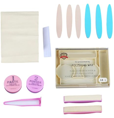 Shine Kit - Nagelpflegeset | Maniküre-Reparaturcreme | Maniküre-Reparaturcreme mit Puffer Polierer | Fingernagelbehandlung für Frauen | Werkzeuge für den - oder Salongebrauch, natürliches