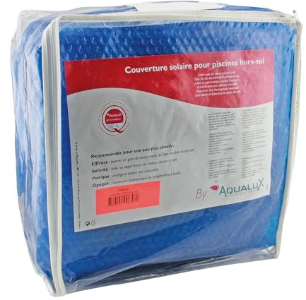EDG by AQUALUX INTERNATIONAL Bache Solaire 500 x 300 cm - Ovale - Bleu - pour Piscine Acier
