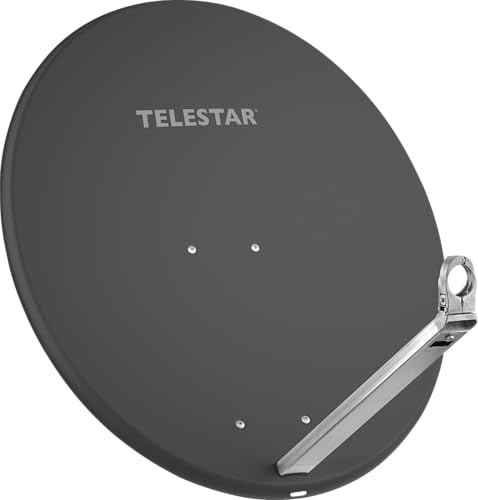TELESTAR DIGIRAPID 60 A V2 – Antena parabólica satélite (60 cm, Aluminio, Brazo de alimentación Estable Gris Pizarra