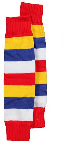 Thetru B. V. Beinwärmer Legwarmer Fastnacht rot-weiß-blau-gelb