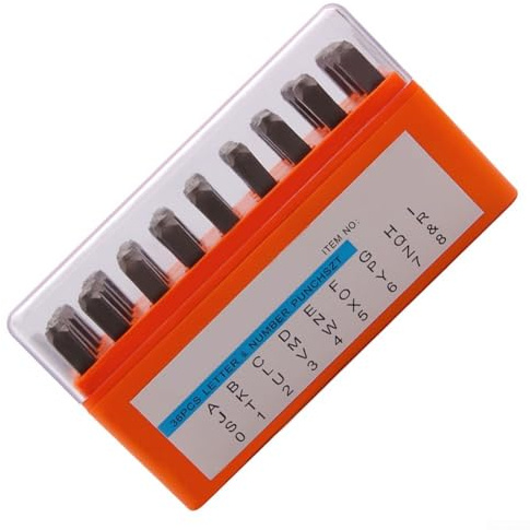 Lot de 36 poinçons alphanumériques avec lettres de l'alphabet A-Z de 0 à 8 chiffres et symbole forgé à partir d'acier au chrome vanadium pour une utilisation durable des bijoux