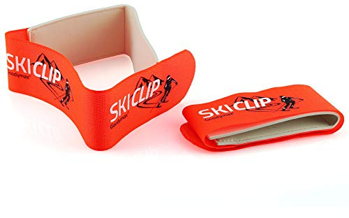 Goodymax 2 Skiclip Skihalter Carvingski Alpin Abfahrtsski Ski Clip Fix Skiklip mit Klettverschluss Klettband Skibänder Halteriemen