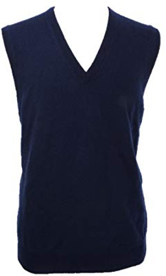 Shephe Men's Cashmere Pullover Vest Navy Medium