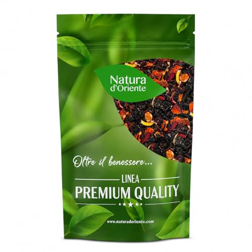 NATURA D'ORIENTE Infuso Frutti di Bosco 100g Fruttato | Con ribes, ibisco e rosa • Gusto intenso ai frutti di bosco • Miscela sfusa