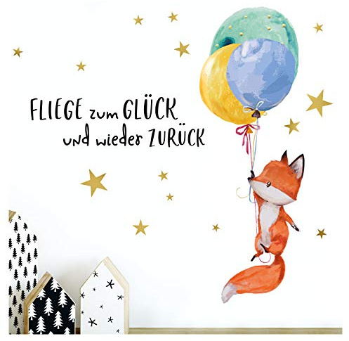 Little Deco Fliege zum Glück und wieder Fuchs mit Luftballons DL206-1