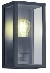 meineWunschleuchte Moderne Außenwandlaterne aus Aluminium Anthrazit, Höhe 26cm