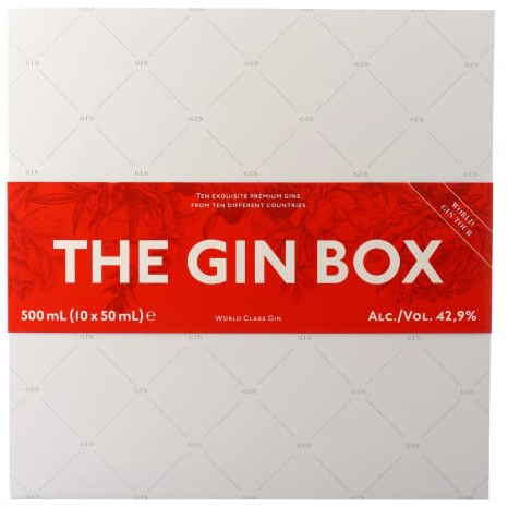 The Gin Box Tasting Set mit 10 Gin Sorten aus 10 Ländern (Edition 2)