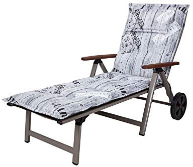 Kettler Polen KETTtex 0778 Auflage Rollliege Rom grau Schrift Stempel 195x60x9 cm (ohne Liege)