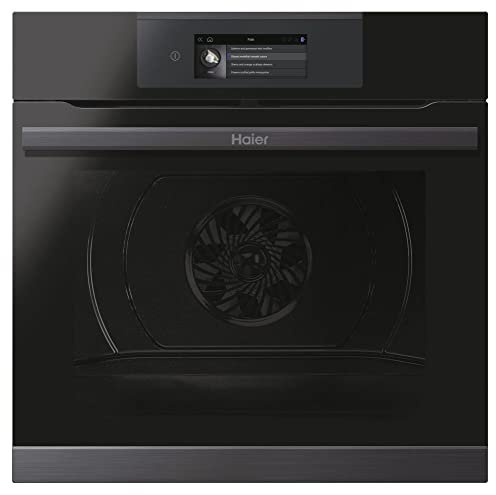Haier I-TOUCH SERIE 4 HWO60SM5T9BHD Einbaubackofen/Nische 60 cm/Wi-Fi Funktion/Pyrolyse-Reinigung / 14 Funktionen, Schwarz