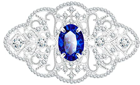 KristLand Edwardian Filigran Brosche Zirkonia Vintage