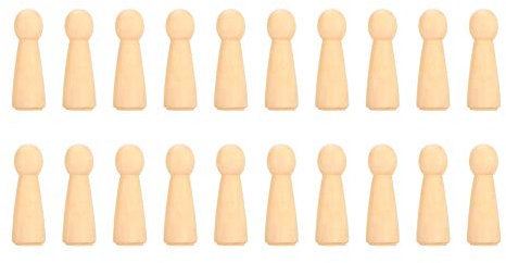 20 Stück Holzpuppen, Unfertige Holzpuppenkörper, Sortiert, Ideal für Kunst und Handwerk, Holzfiguren Zum Bemalen von Menschen, Basteln, Hochzeitstortenaufsätzen