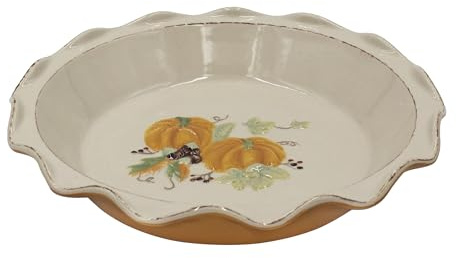 Pfaltzgraff Plymouth Autumn Harvest Pumpkin Pie Stoneware Baking Dish, 10.5 Inch