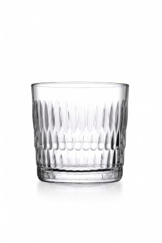 Pasabahce Regnglas Whiskyglas - Transparent Set Med 6 St, 300 ml - Perfekt för Whisky/Juice - Från House of Pasabahce, Turkiet