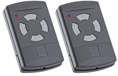 pepape 2 Pack Garage Door Opener Remote Control Replacement for Hormann HSM4-40 HSE2-40 HS4-40 Compatible with Garador ProMatic Handheld Transmitter 40.685MHz Grey Buttons