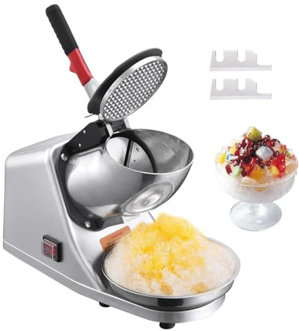 Tritaghiaccio - Macchina elettrica per raschiare il ghiaccio con due lame - Rasoio per ghiaccio 2200 giri/min con coperchio e ciotola, Macchina elettrica per cono di neve per ghiaccio tritato, Margari