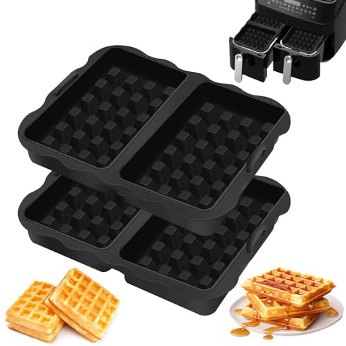 Ninja Heißluftfritteuse Zubehör, 2 Stück Waffeleinsatz Heißluftfritteuse Zubehör, Waffeleinsatz Ninja Airfryer Zubehör mit Ninja AF400EU, AF451EU, SL400EU, und AF500DE