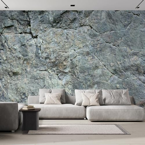 Luowenji Papier Peint Panoramique Rocher 150x105 cm 3D Papier Peint Intissé Texture de Pierre Photo Trompe l'oeil Poster Grand Mural Salon Chambre Enfant Chambre Décoration Murale a.7473