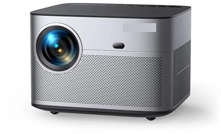 KKENZA Proyector 4K Nativo 1080P Full HD LED 500 ANSI 15000 lúmenes WiFi 6 Proyector Bluetooth con Enfoque automático Corrección Trapezoidal(UK Plug)