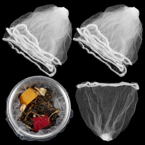 Tyqour 100 Pcs Disposable Mesh Sink Strainer Bags, Kitchen Sink Strainer Mesh Bag for Collecting Kitchen Food Waste Leftover Garbage Scalability Non-Clog