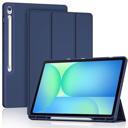 ProCase Funda Compatible con Samsung Galaxy Tab S10 FE+ / S10 FE Plus 13.1 Pulgadas 2025 (SM-X620/ X626/ X626B), Carcasa Híbrida con Soporte para S Pen, Auto Sueño/Activación –Armada