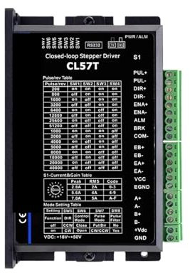REIUAFWYGV CL57T-V41 Closed Loop Stepper Driver 2 Phase 0-8.0A 24-48VDC for Nema 17 Nema 23 Nema 24 Stepper Electronic Starter