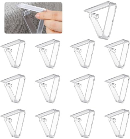 Nogeqi 16 Stück Transparent Tischklammern Outdoor Tischdeckenklammern Kunststoff Tischtuchklammern Tischdeckenhalter Draußen für Hochzeit Garten Party Camping Restaurant Dicke Tabelle