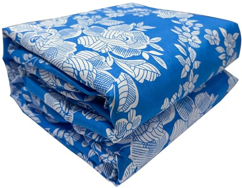 Coprimaterasso con chiusura a cerniera, copre materasso per letto 180 x 200 cm + 25 cm, facile da applicare, impermeabile, morbido e piacevole 100% poliestere. Fiorito
